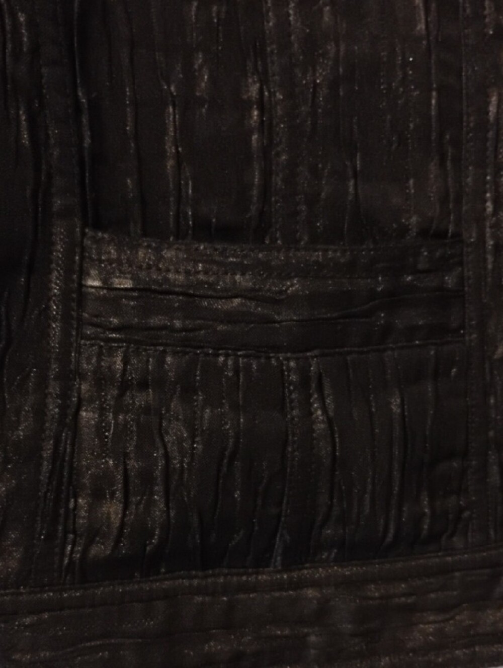 Women's Size Large Ruby Rd. Black Textured Button-Front - Picture 5 of 9